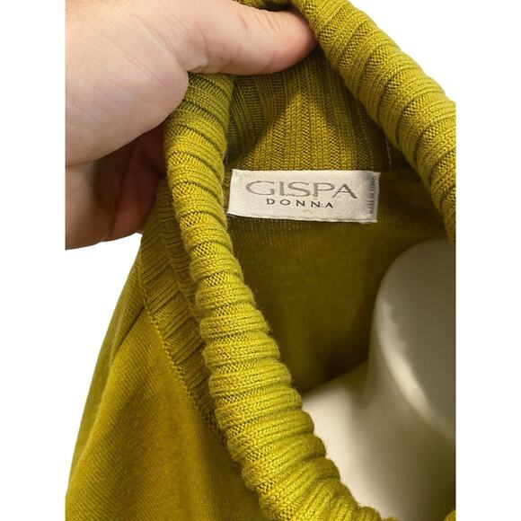 3X Gispa Made In Italy Green Turtle Neck Wool Blend Sweater - Picture 6 of 6